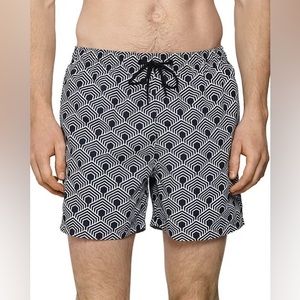 REISS
Mars Moroccan Tile Print Swim Trunks size Small Blue